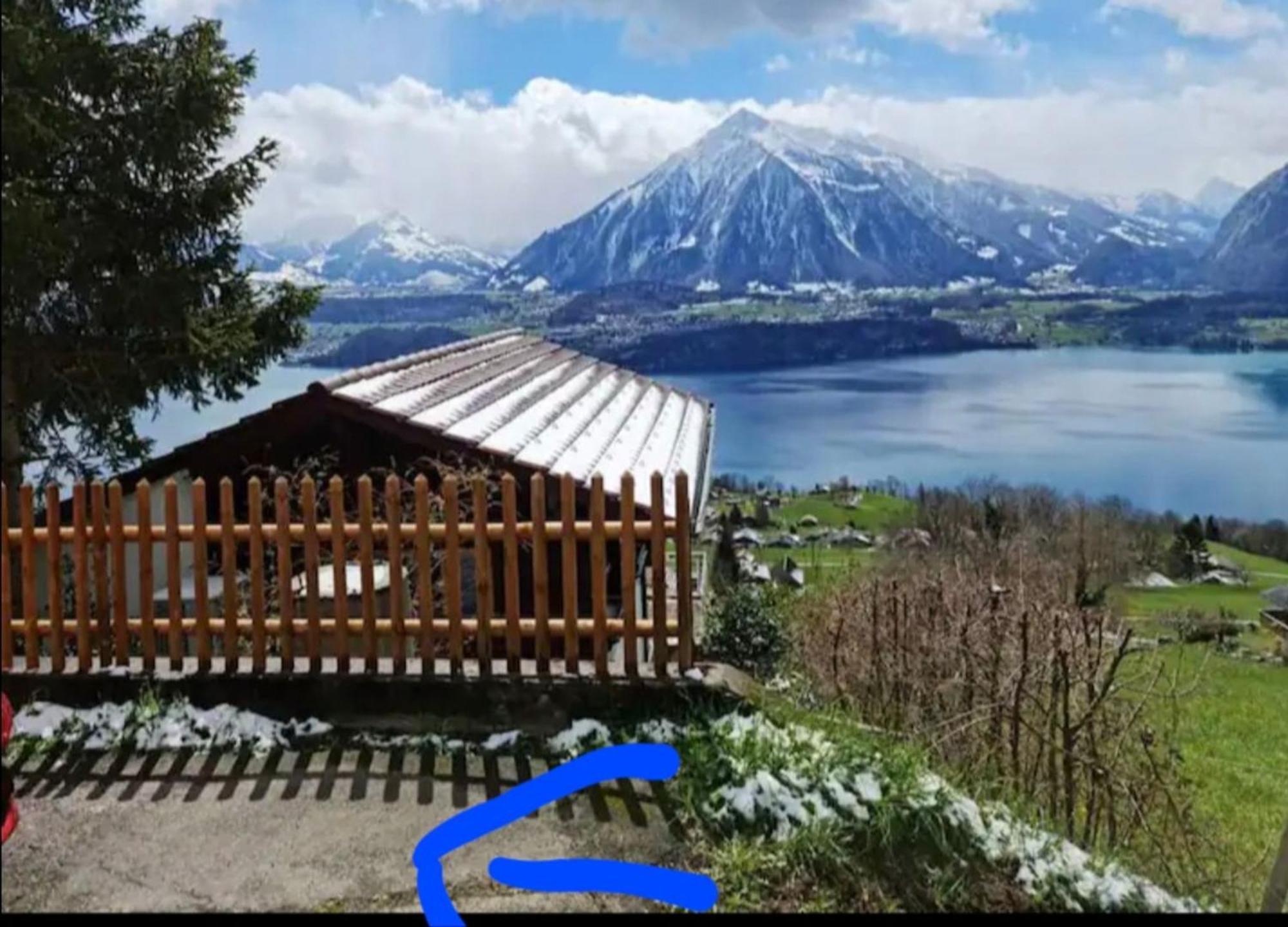 Chalet With View Of The Mountains And The Thun Lake Sigriswil Extérieur photo