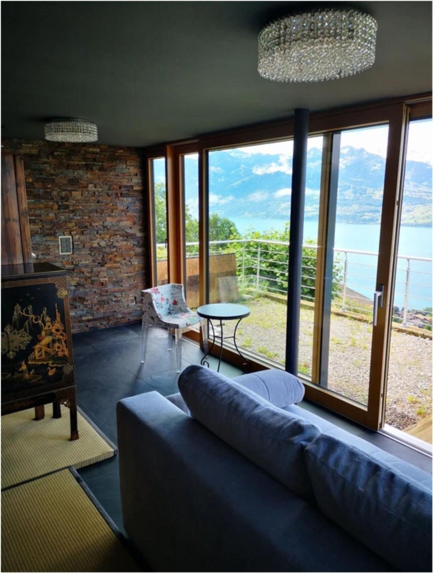 Chalet With View Of The Mountains And The Thun Lake Sigriswil Extérieur photo
