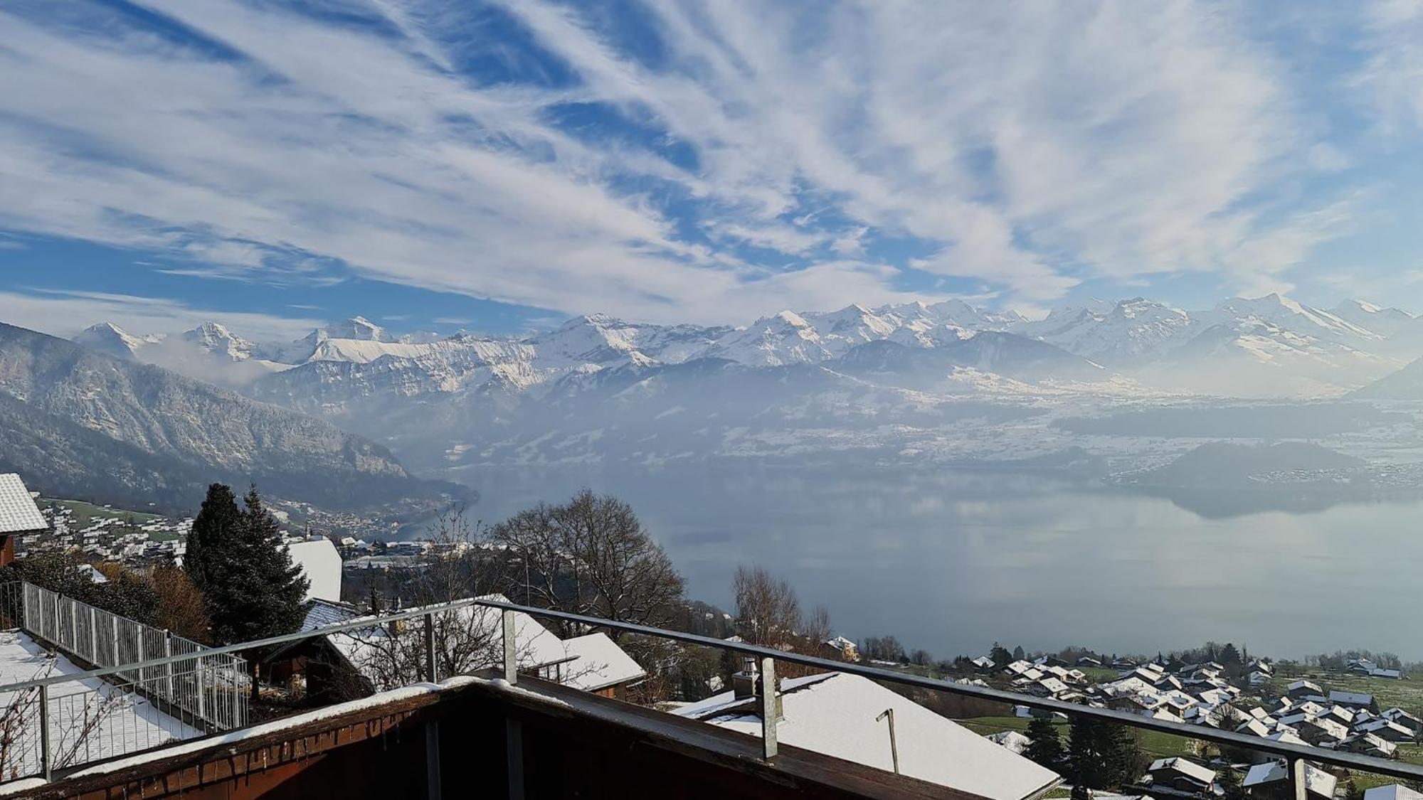 Chalet With View Of The Mountains And The Thun Lake Sigriswil Extérieur photo