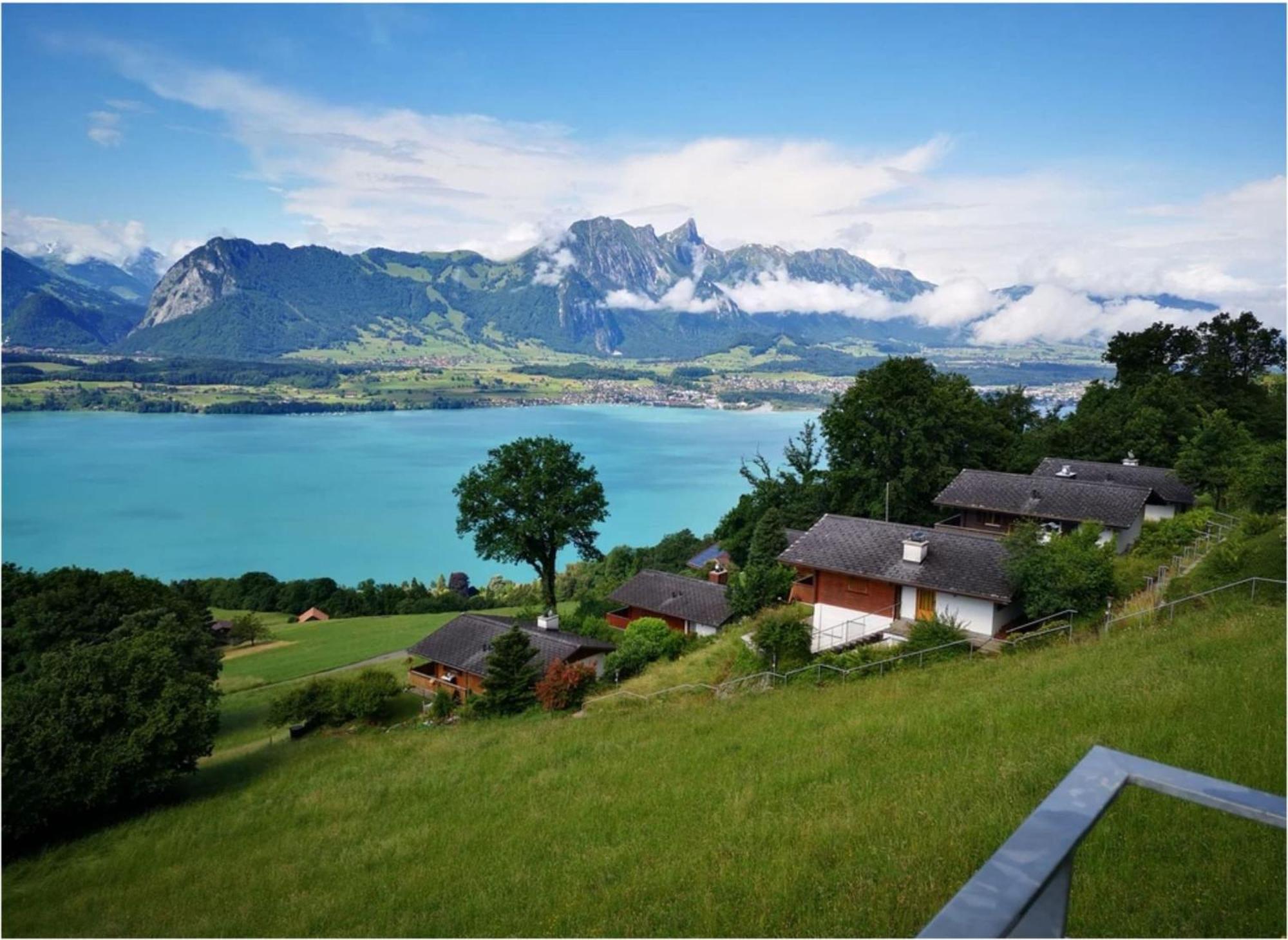 Chalet With View Of The Mountains And The Thun Lake Sigriswil Extérieur photo