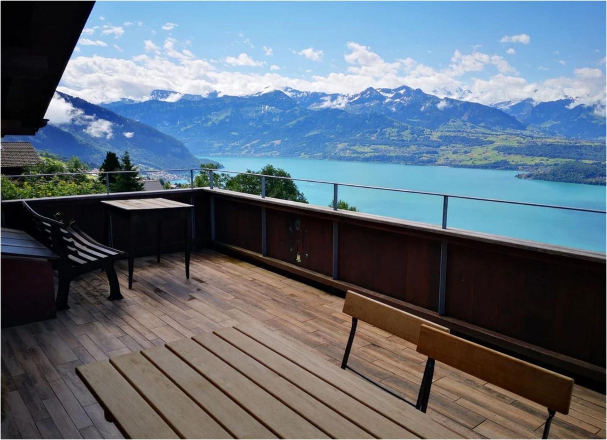 Chalet With View Of The Mountains And The Thun Lake Sigriswil Extérieur photo