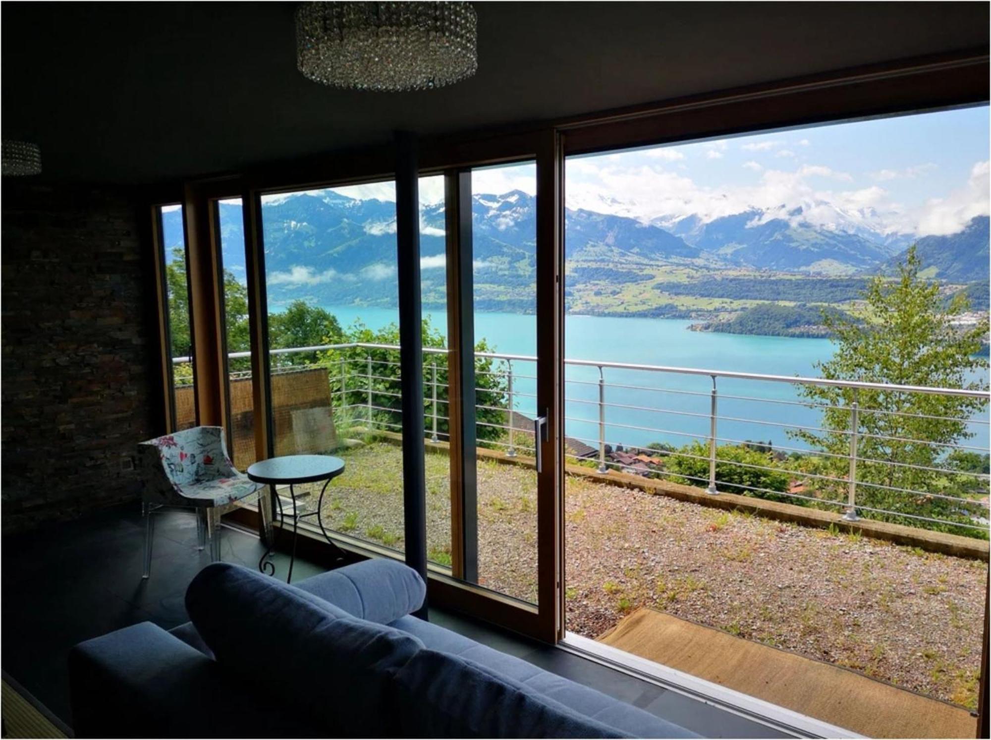 Chalet With View Of The Mountains And The Thun Lake Sigriswil Extérieur photo