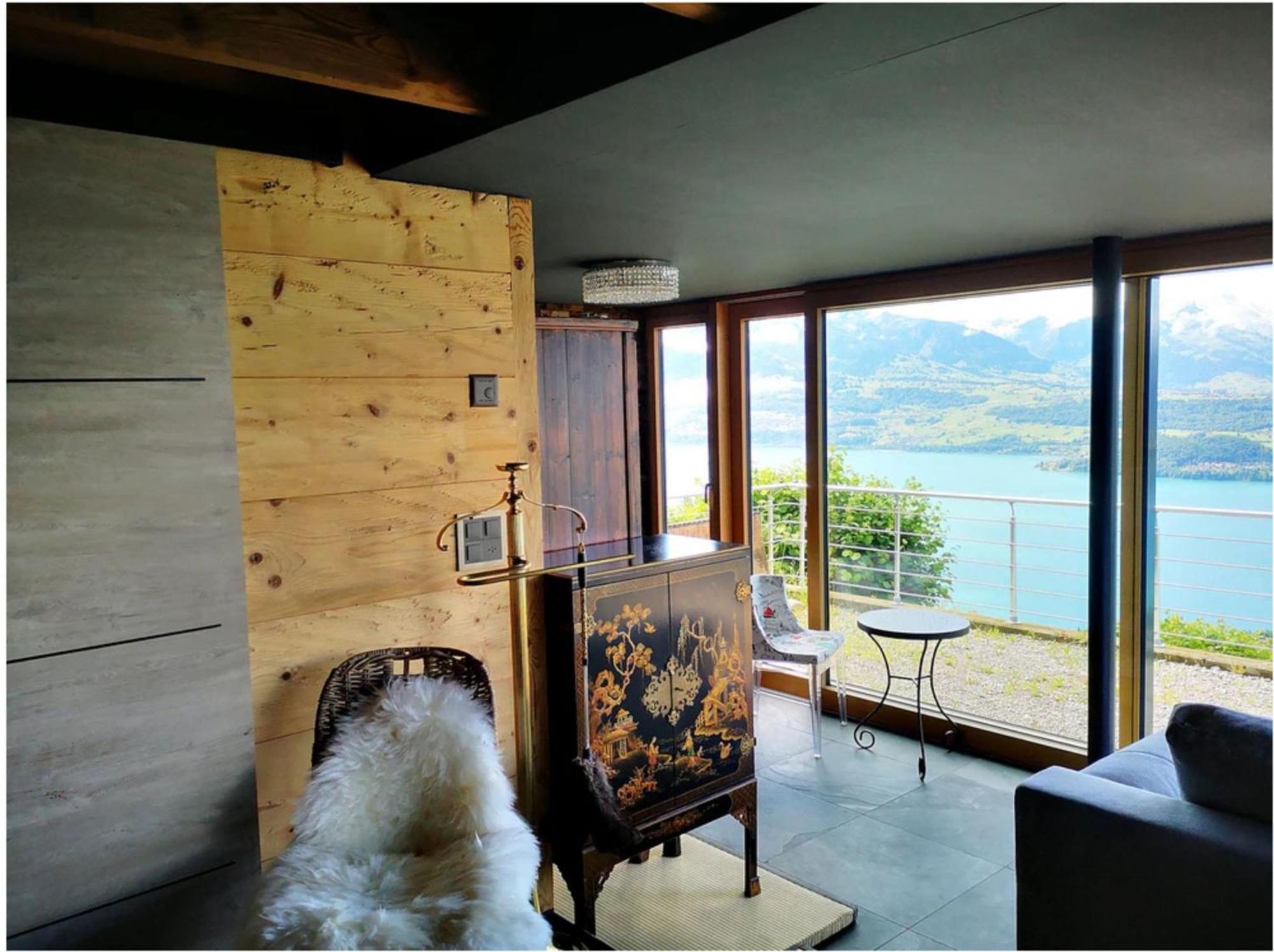 Chalet With View Of The Mountains And The Thun Lake Sigriswil Extérieur photo