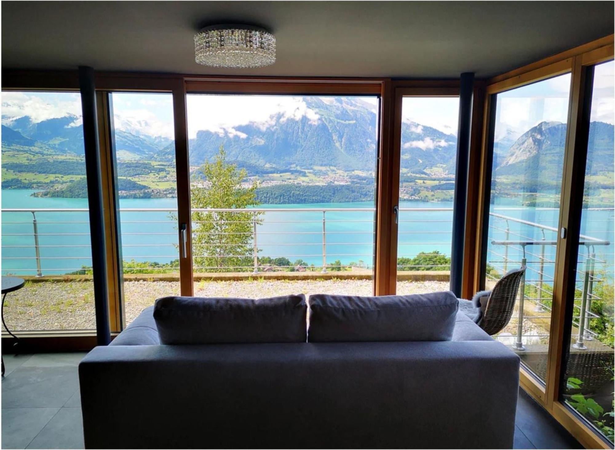 Chalet With View Of The Mountains And The Thun Lake Sigriswil Extérieur photo