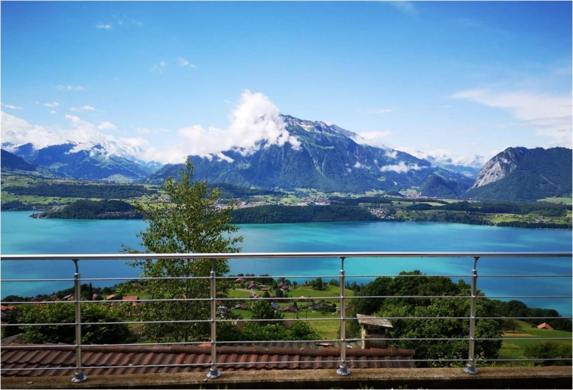 Chalet With View Of The Mountains And The Thun Lake Sigriswil Extérieur photo