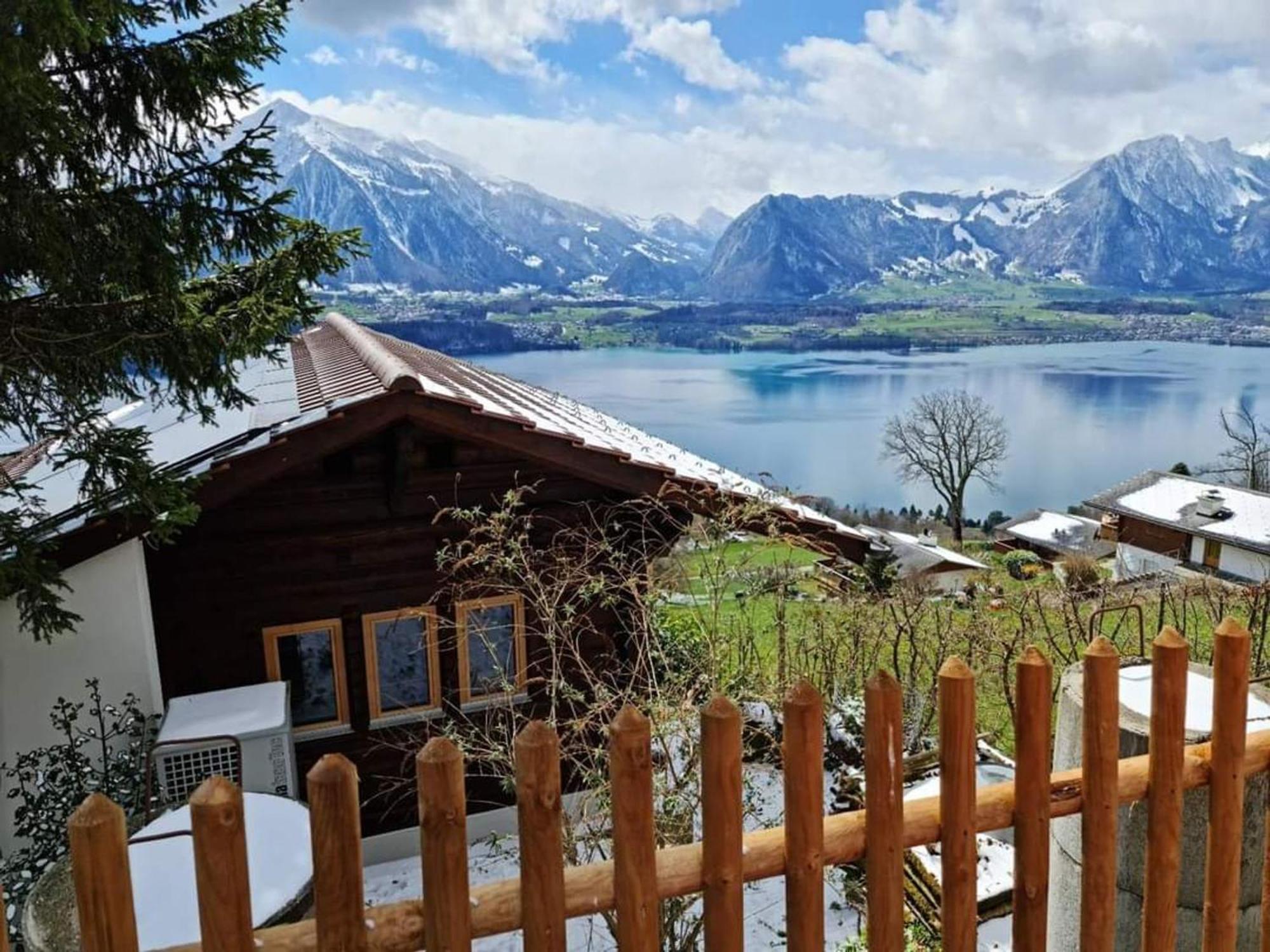 Chalet With View Of The Mountains And The Thun Lake Sigriswil Extérieur photo