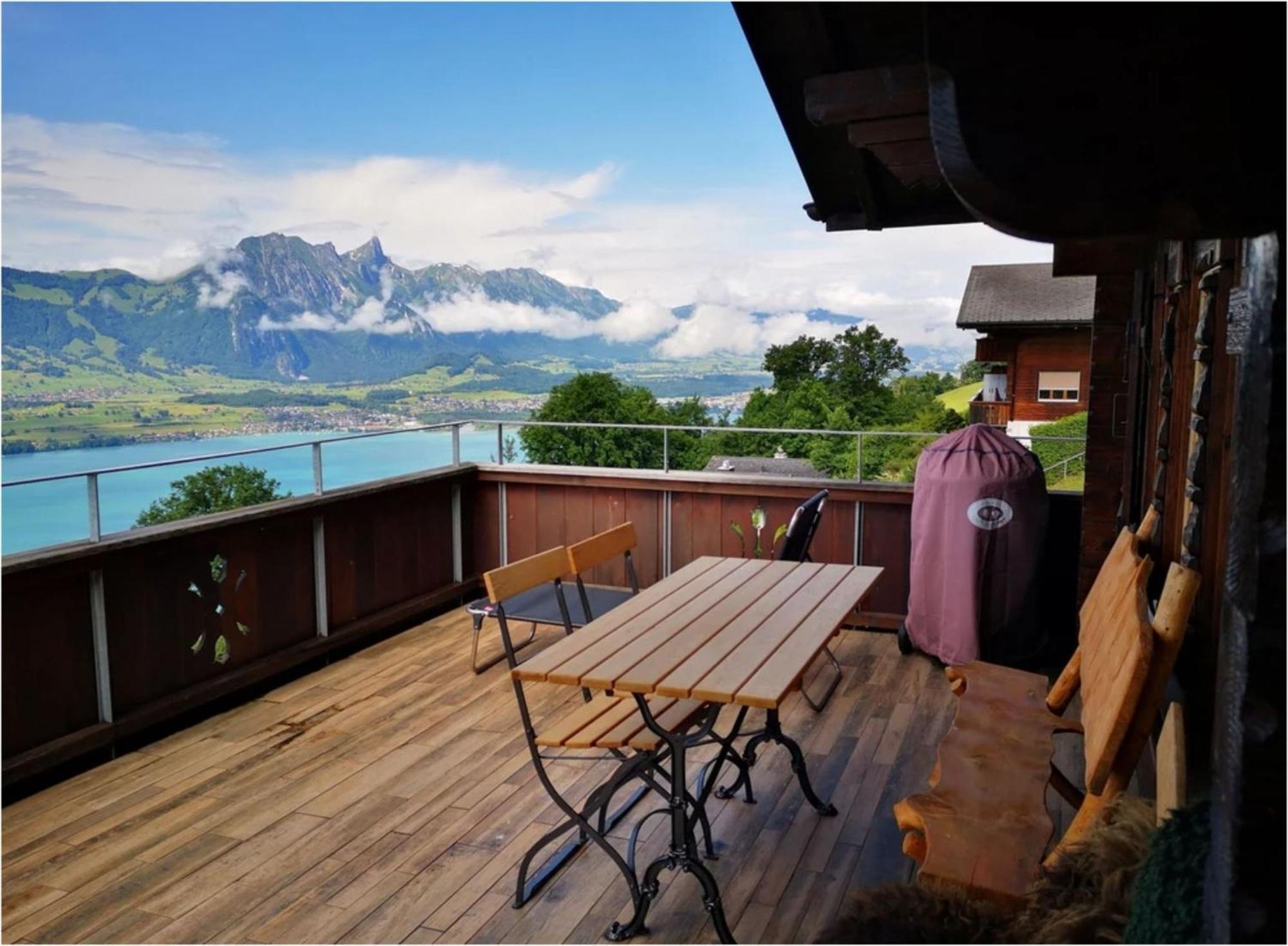 Chalet With View Of The Mountains And The Thun Lake Sigriswil Extérieur photo